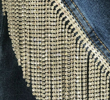 Load image into Gallery viewer, Crystal Rhinestone Tassel Trim Rhinestone Fringe