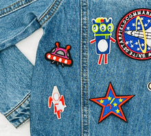 Load image into Gallery viewer, 10 Pieces Children's space, Rocket, Alien and Planets Applique Patches