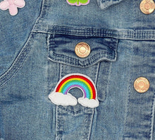 Load image into Gallery viewer, 7 Pieces Children's Rainbows and Hearts Applique Patches