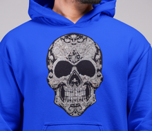 Load image into Gallery viewer, Skull Rhinestone T-Shirt in Black & Silver