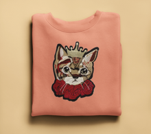 Load image into Gallery viewer, Large Cat With A  Gold Crown Applique Patch
