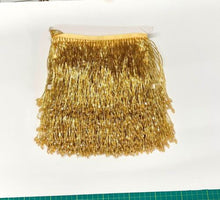 Load image into Gallery viewer, Heavy Beaded Fringe Trimmed  With Tear Drop Bottom Tasselling