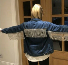 Load image into Gallery viewer, Crystal Rhinestone Tassel Trim Rhinestone Fringe