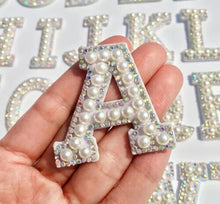 Load image into Gallery viewer, Bride Wedding Letters Pearl and Diamante Iron on letters Wifey Bride