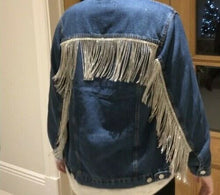 Load image into Gallery viewer, Crystal Rhinestone Tassel Trim Rhinestone Fringe