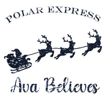 Load image into Gallery viewer, Christmas Personalised polar Express Glitter Transfer
