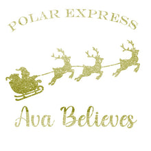 Load image into Gallery viewer, Christmas Personalised polar Express Glitter Transfer
