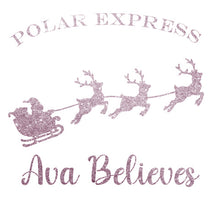 Load image into Gallery viewer, Christmas Personalised polar Express Glitter Transfer
