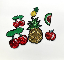 Load image into Gallery viewer, 11 Piece set Watermelon, Strawberry, Cherry, Apple, Applique Patches

