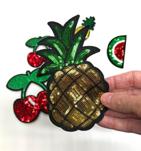 Load image into Gallery viewer, 11 Piece set Watermelon, Strawberry, Cherry, Apple, Applique Patches
