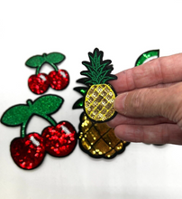 Load image into Gallery viewer, 11 Piece set Watermelon, Strawberry, Cherry, Apple, Applique Patches
