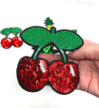 Load image into Gallery viewer, 11 Piece set Watermelon, Strawberry, Cherry, Apple, Applique Patches
