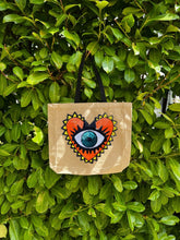 Load image into Gallery viewer, Tote with  Sequin Evil Eye  12 or 5 oz Shopping Bag
