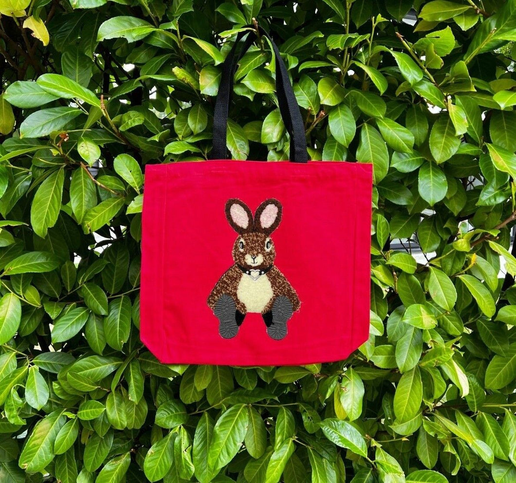 Tote with Cute Fluffy Bunny 12 or 5 oz Shopping Bag