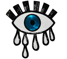 Load image into Gallery viewer, Evil Eye White And Blue Extra Large Applique Patch
