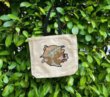 Load image into Gallery viewer, Tote  with  Large Robotic Dinosaur 12 or 5 oz Shopping Bag
