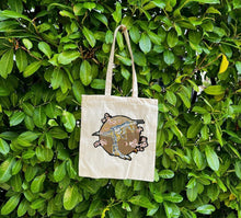 Load image into Gallery viewer, Tote  with  Large Robotic Dinosaur 12 or 5 oz Shopping Bag
