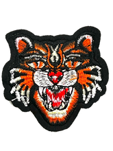 Load image into Gallery viewer, Children Tiger Embordered Applique Patch 2 Pieces
