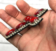 Load image into Gallery viewer, Red Rhinestone Cross  Crystal Embellished Applique
