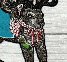 Load image into Gallery viewer, Cat Riding A Rabbit Applique Patch
