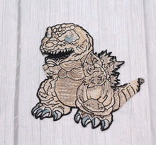 Load image into Gallery viewer, Brown Embroidered Dinosaur Children&#39;s Patch
