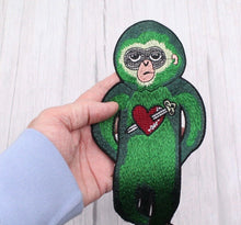 Load image into Gallery viewer, Green Monkey  applique Patch
