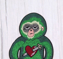 Load image into Gallery viewer, Green Monkey  applique Patch
