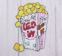 Load image into Gallery viewer, Large Sequin Popcorn Bucket Applique Patch
