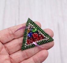 Load image into Gallery viewer, Handmade Crystal Beaded Shapes Applique Patch
