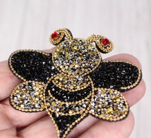 Load image into Gallery viewer, Rhinestone Crystal  Bumblebee  Applique Patch
