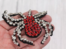 Load image into Gallery viewer, Crystal Tarantula Applique Patch Red Back Spider
