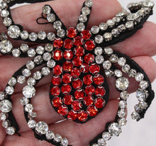 Load image into Gallery viewer, Crystal Tarantula Applique Patch Red Back Spider
