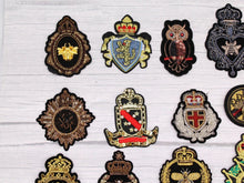 Load image into Gallery viewer, Embroidered  Medal  Shield Applique Patch
