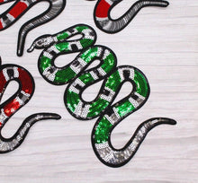 Load image into Gallery viewer, Sequin Snake Applique  Patch
