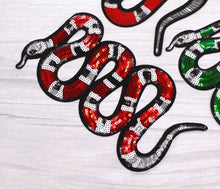 Load image into Gallery viewer, Sequin Snake Applique  Patch
