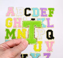 Load image into Gallery viewer, Fuzzy Chenille Patch Letter 8cm Patches Iron on Sew on Alphabet Letters
