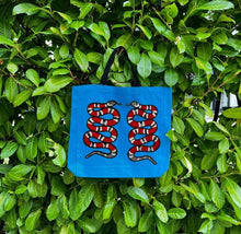 Load image into Gallery viewer, Tote with 2 Embroidered  Snakes  12 or 5 oz Shopping Bag
