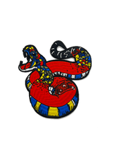 Load image into Gallery viewer, Embroidered Viper Snake Iron on Applique Patch

