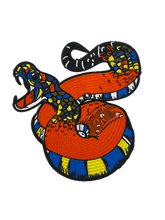 Load image into Gallery viewer, Embroidered Viper Snake Iron on Applique Patch

