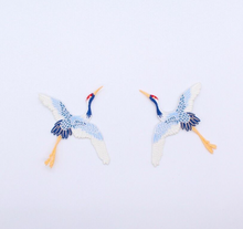 Load image into Gallery viewer, Pair of Crane Bird Applique Patch
