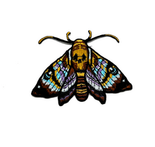 Load image into Gallery viewer, Death Head Moth  Embroidered  Applique Patch
