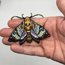 Load image into Gallery viewer, Death Head Moth  Embroidered  Applique Patch
