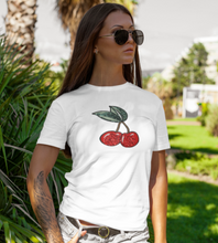 Load image into Gallery viewer, Large Red Cherry Sequin and Embroidered Applique Patch
