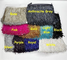 Load image into Gallery viewer, Heavy Beaded Fringe Trimmed  With Tear Drop Bottom Tasselling
