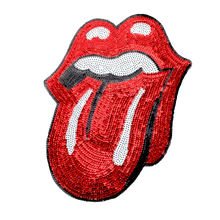 Load image into Gallery viewer, X Large Sequin  Tongue Applique Patch
