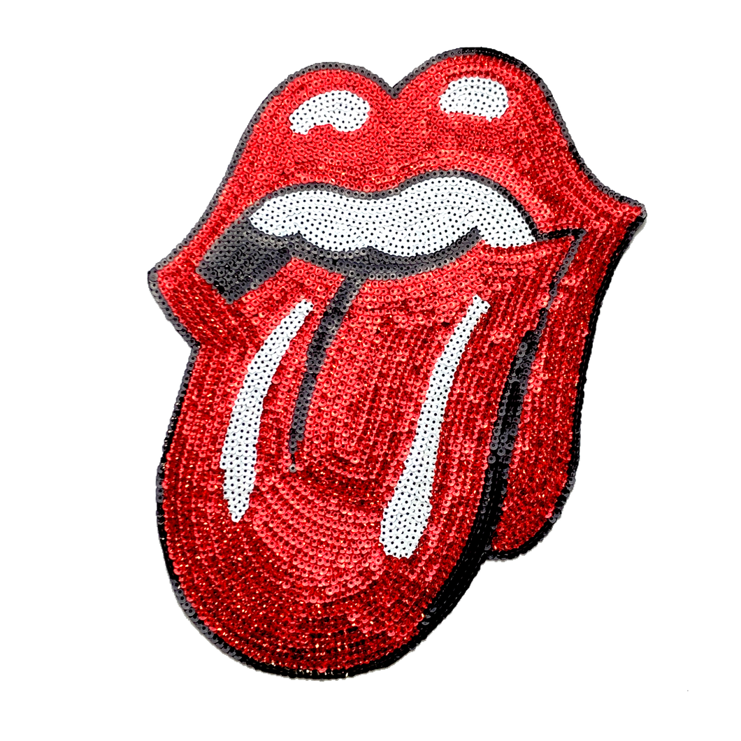 X Large Sequin  Tongue Applique Patch