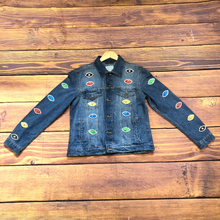 Load image into Gallery viewer, Evil Eye Patch Coloured Crystal Embellished Appliqué  Patch
