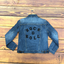 Load image into Gallery viewer, Rhinestone Letters Rock &amp; Roll Applique Patch
