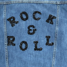 Load image into Gallery viewer, Rhinestone Letters Rock &amp; Roll Applique Patch

