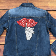 Load image into Gallery viewer, Red Sequin Lips Applique Patch
